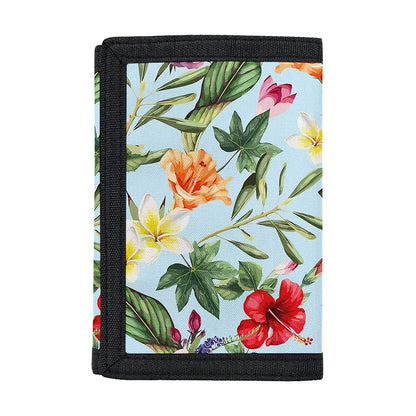 Hibiscus Flower Floral Pattern Print Trifold Wallet