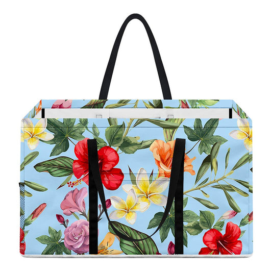 Hibiscus Flower Floral Pattern Print Utility Tote Bag