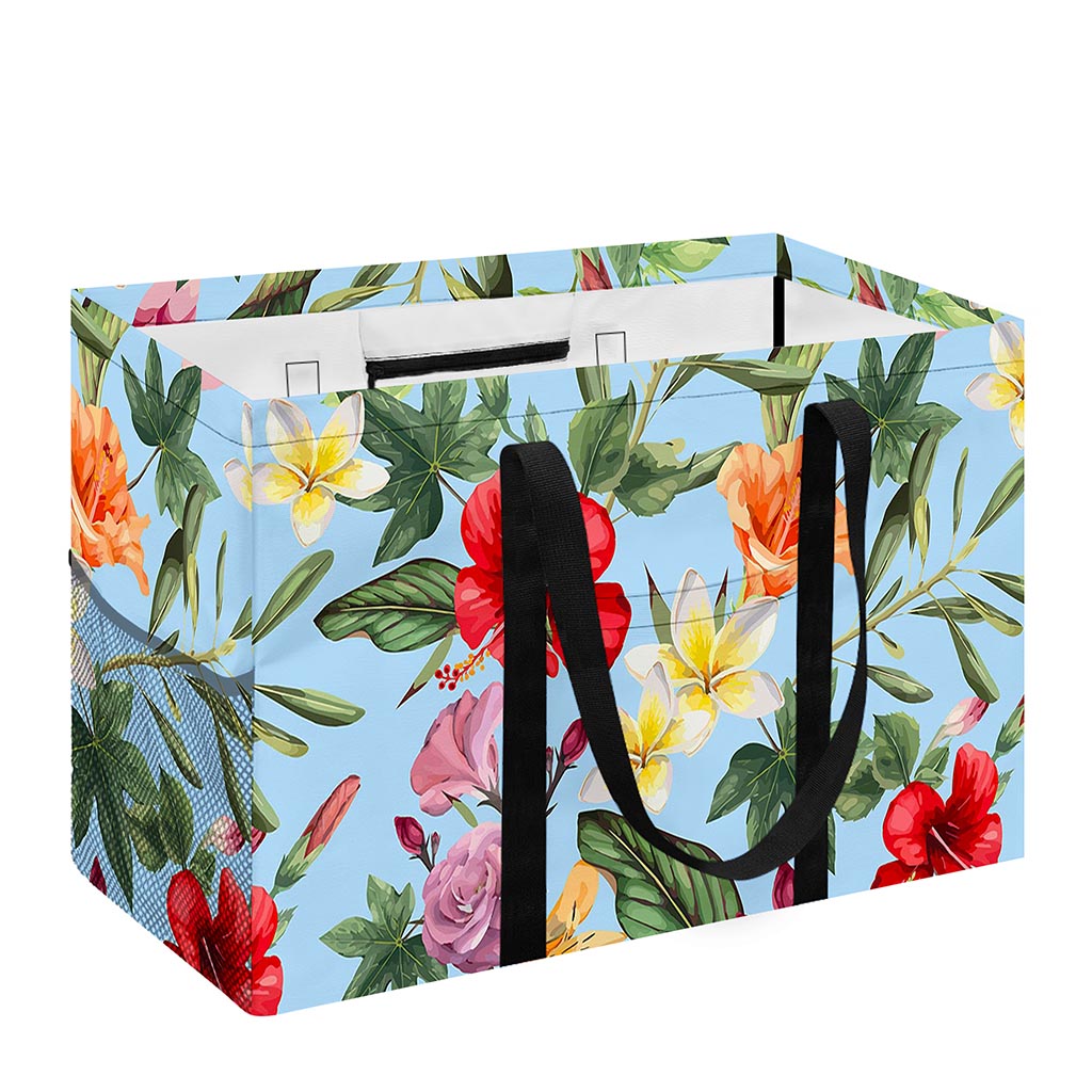 Hibiscus Flower Floral Pattern Print Utility Tote Bag