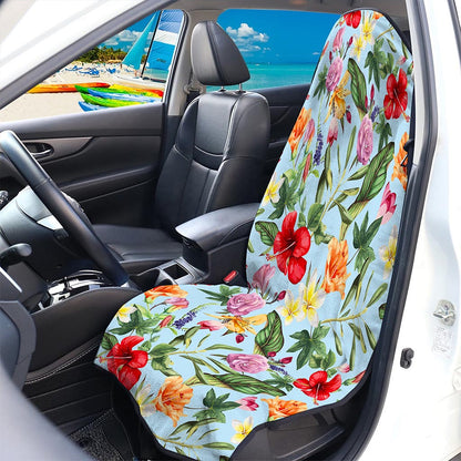 Hibiscus Flower Floral Pattern Print Waterproof Car Seat Cover