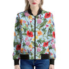 Hibiscus Flower Floral Pattern Print Women's Bomber Jacket