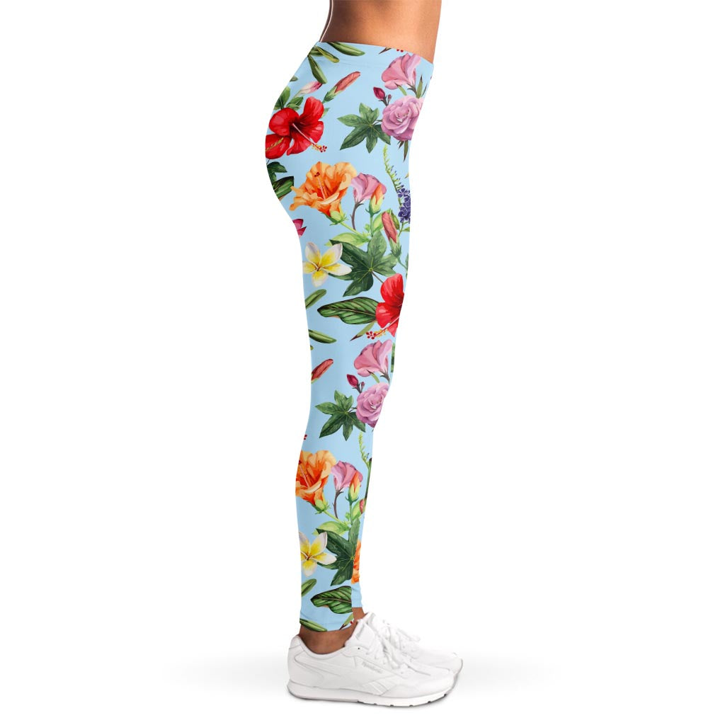Hibiscus Flower Floral Pattern Print Women's Leggings