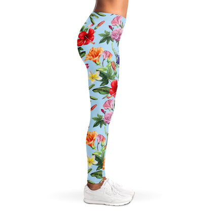 Hibiscus Flower Floral Pattern Print Women's Leggings