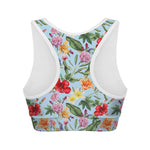 Hibiscus Flower Floral Pattern Print Women's Sports Bra