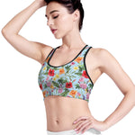 Hibiscus Flower Floral Pattern Print Women's Sports Bra