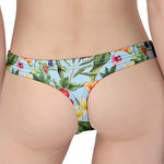 Hibiscus Flower Floral Pattern Print Women's Thong