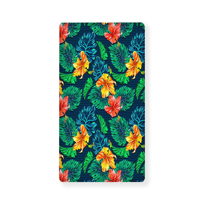 Hibiscus Monstera Hawaii Pattern Print Baby Crib Sheet