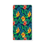 Hibiscus Monstera Hawaii Pattern Print Baby Crib Sheet
