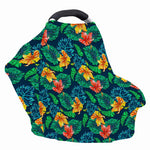 Hibiscus Monstera Hawaii Pattern Print Baby Seat Cover