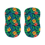 Hibiscus Monstera Hawaii Pattern Print Bar Stool Covers