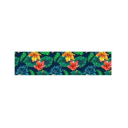 Hibiscus Monstera Hawaii Pattern Print Bed Runner