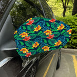 Hibiscus Monstera Hawaii Pattern Print Car Side Mirror Covers