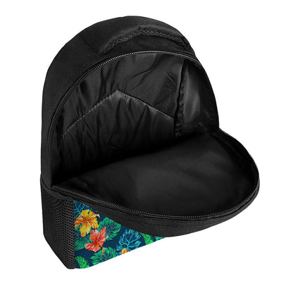 Hibiscus Monstera Hawaii Pattern Print Casual Backpack