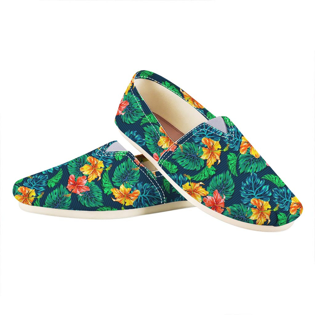 Hibiscus Monstera Hawaii Pattern Print Casual Shoes