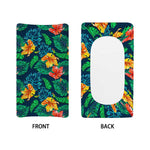 Hibiscus Monstera Hawaii Pattern Print Changing Pad Cover