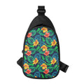 Hibiscus Monstera Hawaii Pattern Print Sling Bag