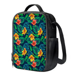 Hibiscus Monstera Hawaii Pattern Print Crossbody Lunch Bag