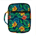Hibiscus Monstera Hawaii Pattern Print Front Pocket Bible Bag