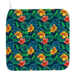 Hibiscus Monstera Hawaii Pattern Print Hand Towel