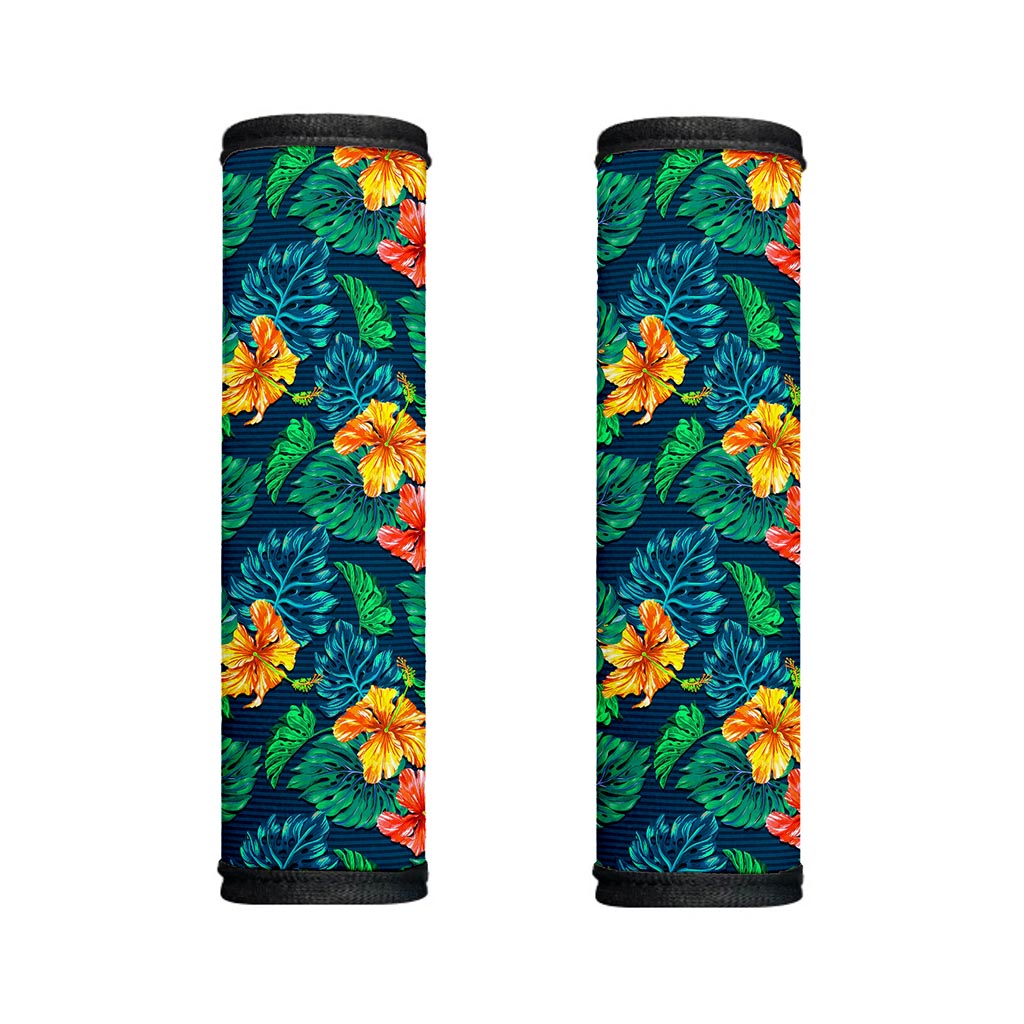 Hibiscus Monstera Hawaii Pattern Print Handle Covers