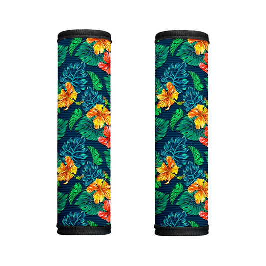 Hibiscus Monstera Hawaii Pattern Print Handle Covers