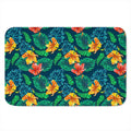 Hibiscus Monstera Hawaii Pattern Print Indoor Door Mat