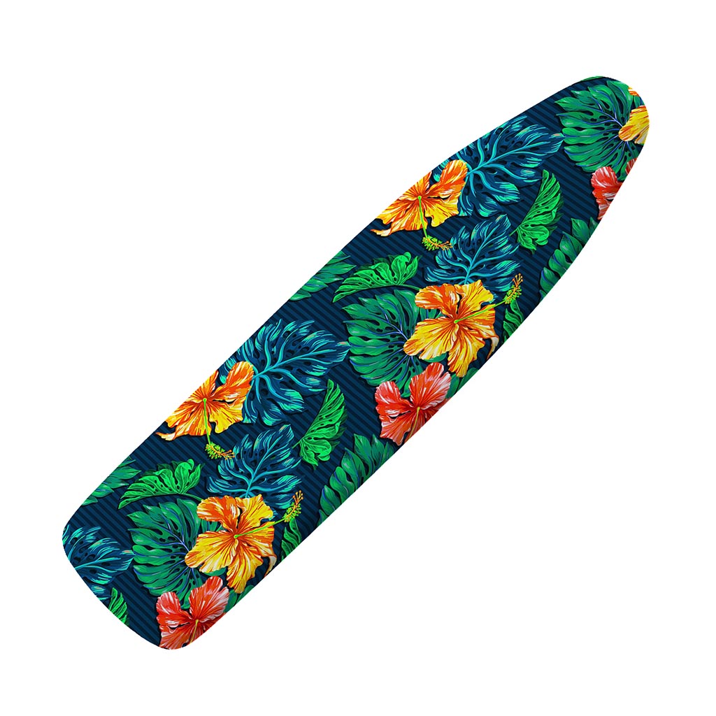 Hibiscus Monstera Hawaii Pattern Print Ironing Board Cover