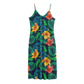 Hibiscus Monstera Hawaii Pattern Print Jersey Midi Cami Dress