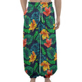 Hibiscus Monstera Hawaii Pattern Print Lantern Pants