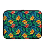 Hibiscus Monstera Hawaii Pattern Print Laptop Sleeve