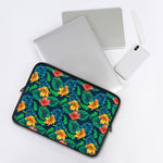 Hibiscus Monstera Hawaii Pattern Print Laptop Sleeve