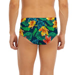 Hibiscus Monstera Hawaii Pattern Print Men's Briefs