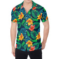 Hibiscus Monstera Hawaii Pattern Print Men's Shirt