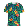 Hibiscus Monstera Hawaii Pattern Print Men's Athletic T-Shirt