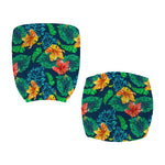 Hibiscus Monstera Hawaii Pattern Print Office Chair Cover