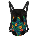 Hibiscus Monstera Hawaii Pattern Print Pet Carrier Backpack