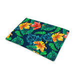 Hibiscus Monstera Hawaii Pattern Print Pet Cooling Mat Cover