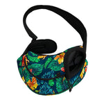 Hibiscus Monstera Hawaii Pattern Print Pet Sling Carrier