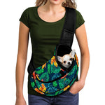 Hibiscus Monstera Hawaii Pattern Print Pet Sling Carrier