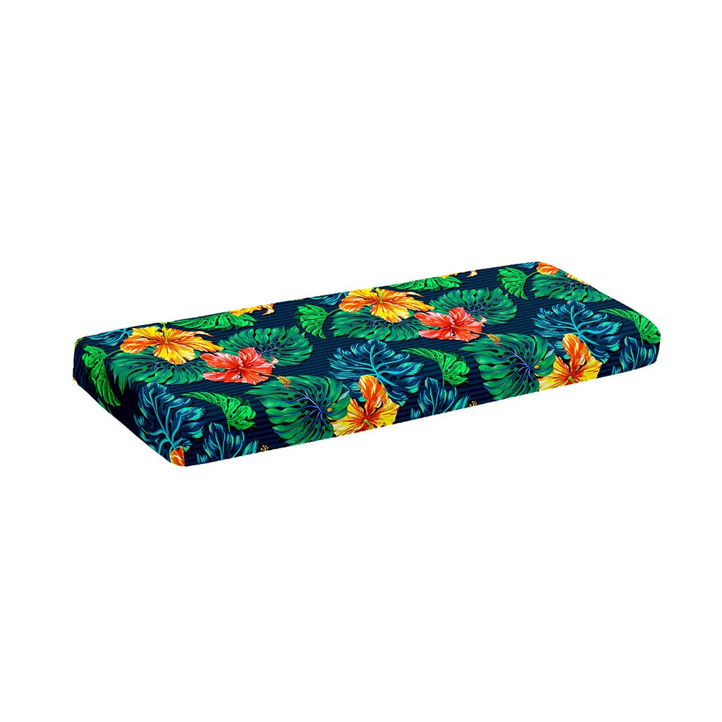 Hibiscus Monstera Hawaii Pattern Print Piano Keyboard Cover