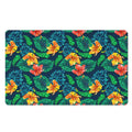 Hibiscus Monstera Hawaii Pattern Print Polyester Doormat