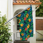 Hibiscus Monstera Hawaii Pattern Print Polyester Flag