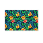 Hibiscus Monstera Hawaii Pattern Print Polyester Flag