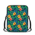 Hibiscus Monstera Hawaii Pattern Print Rectangular Crossbody Bag