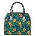 Hibiscus Monstera Hawaii Pattern Print Shoulder Handbag
