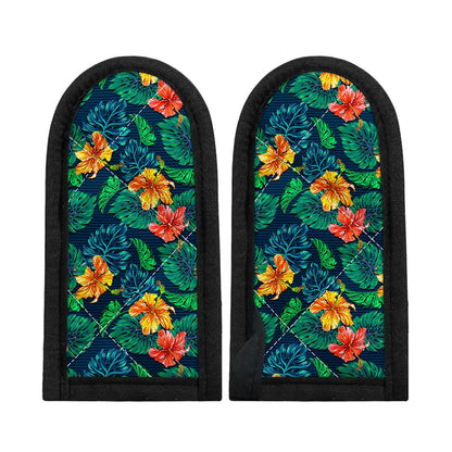 Hibiscus Monstera Hawaii Pattern Print Skillet Handle Cover