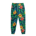 Hibiscus Monstera Hawaii Pattern Print Sweatpants