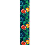 Hibiscus Monstera Hawaii Pattern Print Table Runner