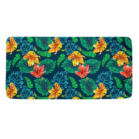 Hibiscus Monstera Hawaii Pattern Print Towel
