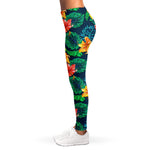 Hibiscus Monstera Hawaii Pattern Print Women's Leggings